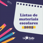 Listas de materiais escolares para 2025