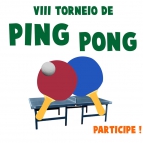 Inscrições abertas para 8º torneio de Ping Pong
