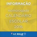 Homologado Calendário Escolar Letivo de 2016