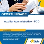 Oportunidade de Trabalho - Apoio Administrativo-PCD
