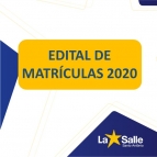 Confira o Edital de Matrículas 2020