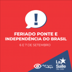 6 e 7/9: Feriado Ponte e Independência do Brasil