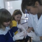 Aula no Laboratório de Ciências - 1º ano 