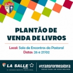 Plantão de Venda de Livros, 26 e 27/02