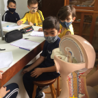 Alunos dos 2ºs anos visitam laboratório de Biologia.