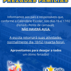 Feriadão de carnaval - 2026