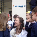 Alexandra Paniz Marchesini visita o La Salle Caxias