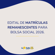 Edital de Matrículas Remanescentes - 2026