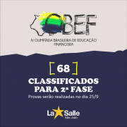 68 alunos classificados para a OBEF 