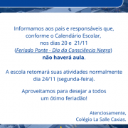 Feriado Ponte - Dia da Consciência Negra