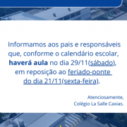 AVISO - SÁBADO LETIVO