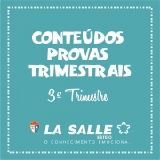 Conteúdos Prova Trimestral - 3º Trimestre