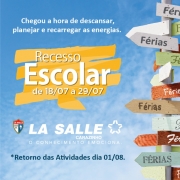 Horário de atendimento durante o recesso escolar