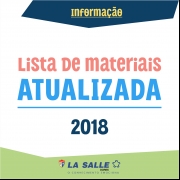 Listas de Materiais 2018 ATUALIZADA