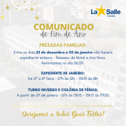 COMUNICADO - Recesso Escolar 