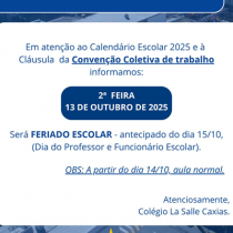 FERIADO ESCOLAR - 13/10