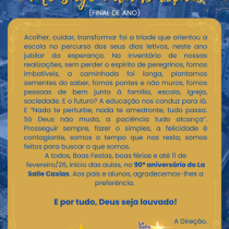 Mensagem da Direção - FINAL DE ANO