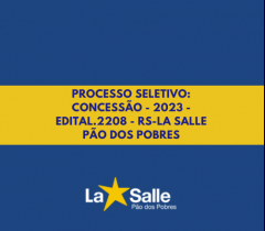 PROCESSO SELETIVO: Concessão - 2023 - Edital.2208 - 